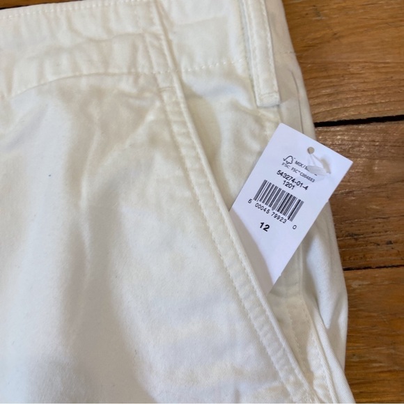 GAP white khakis shorts 13 inches cotton bermudas spandex cotton stretchy 12 - Picture 8 of 13